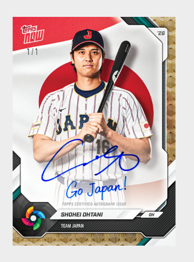 【預購5月】2026 Topps Now WBC JAPAN Team 日本武士隊 日本 ohtani 大谷