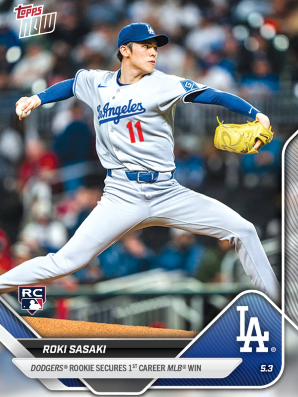 Topps Now Roki Sasaki 球員卡 佐佐木朗希