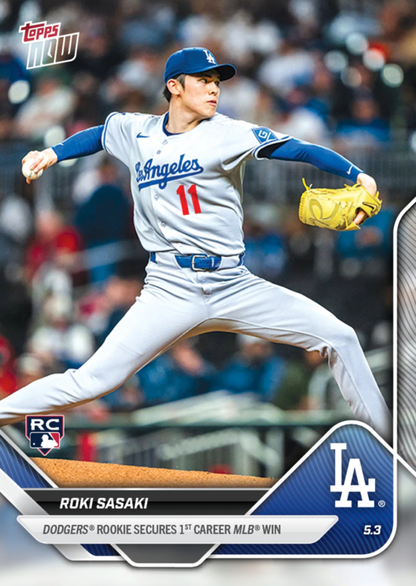 Topps Now Roki Sasaki 球員卡 佐佐木朗希