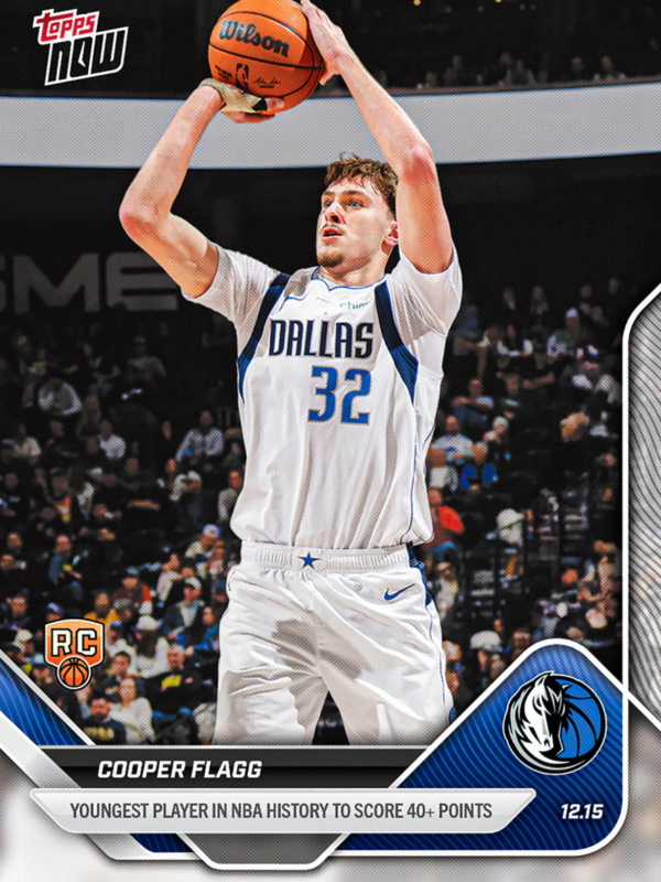 Cooper Flagg - 2025-26 Topps Now NBA 最年輕40+
