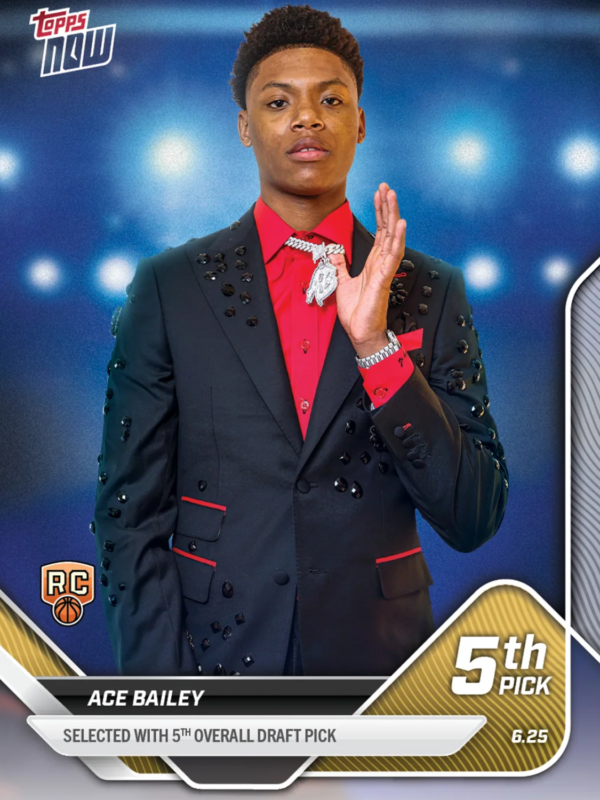 Ace Bailey 2025 Topps NOW Basketball NBA