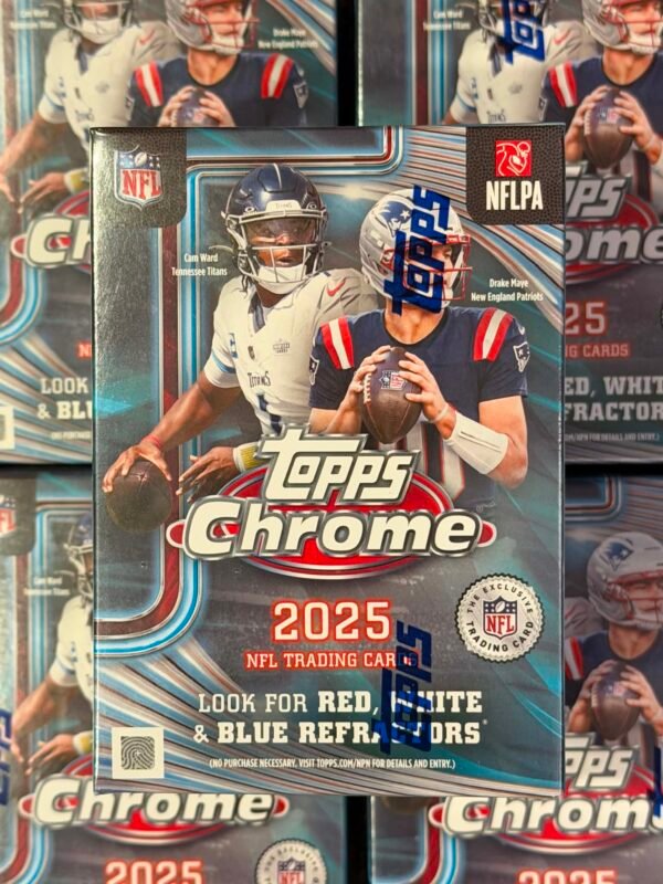 2025 Topps Chrome Football Value Box NFL Blaster Box